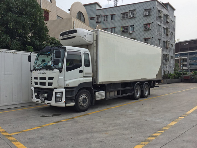 中港运输车运输，冷冻酵母出口